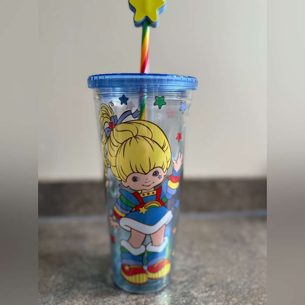 Rainbow Brite Tumbler with Straw